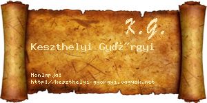 Keszthelyi Györgyi névjegykártya